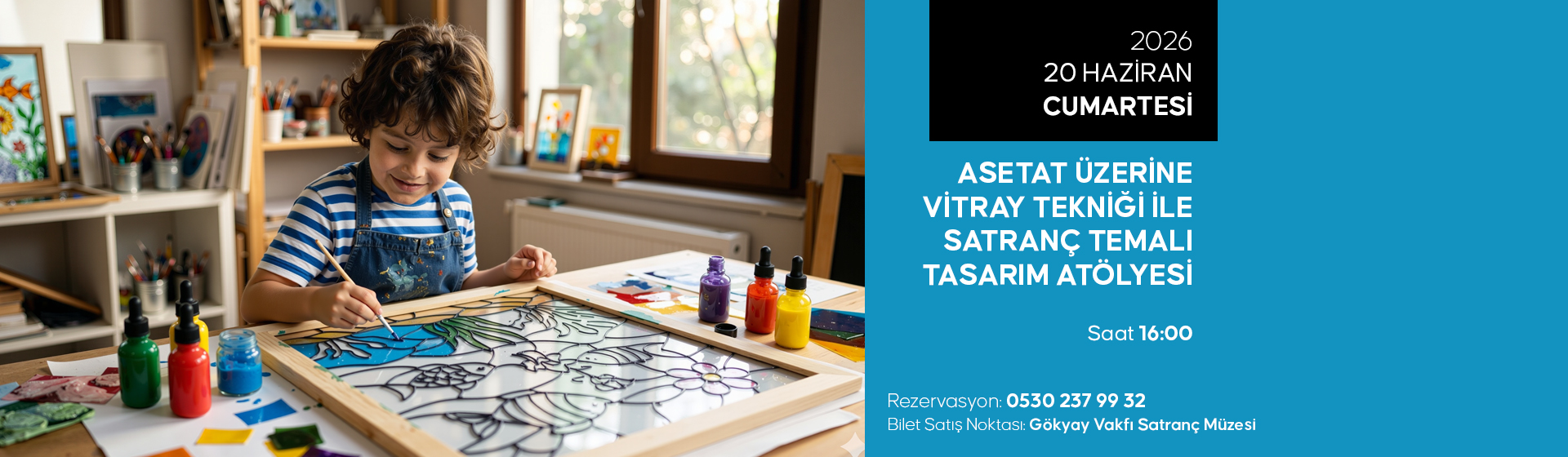 Asetat Üzerine Vitray Tekniği ile Satranç Tasarım Atölyesi