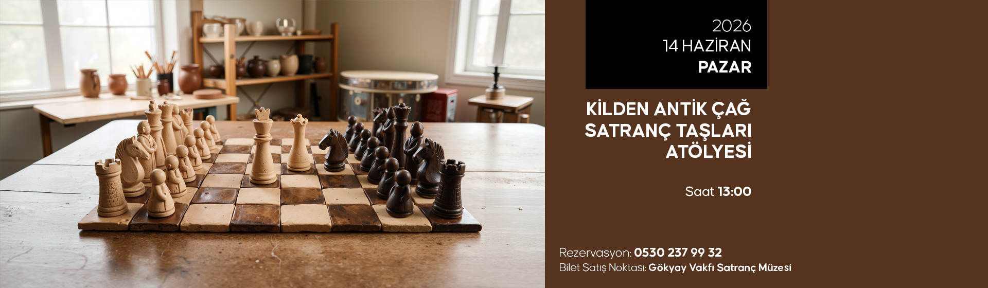 Kilden Antik Çağ Satranç Taşları Atölyesi