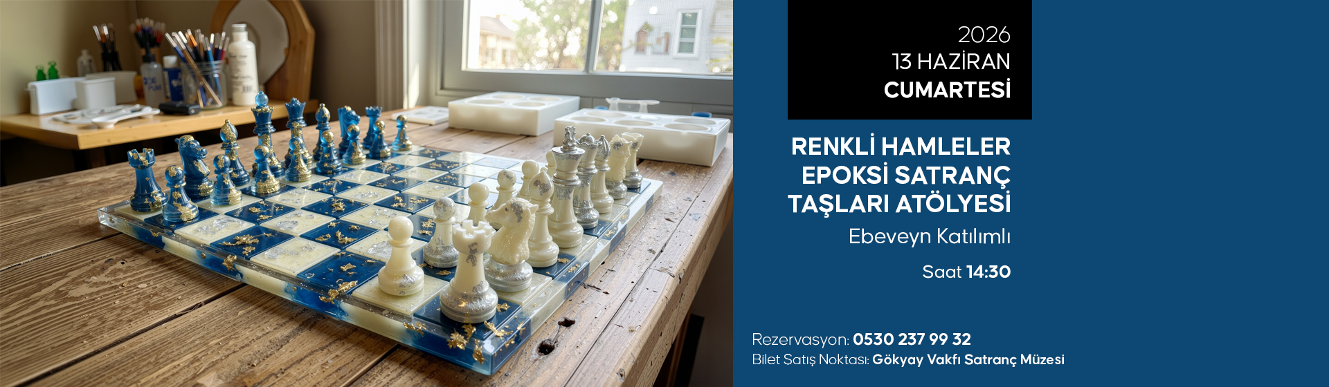 Renkli Hamleler Epoksi Satranç Taşları Atölyesi